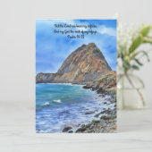 Ocean Rock Mountain Bible Verse Faith Carte Appart (Debout devant)