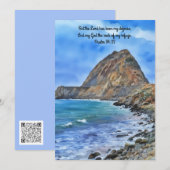 Ocean Rock Mountain Bible Verse Faith Carte Appart (Devant / Derrière)