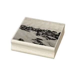 Ocean Rocks aan de strand Rubberstempel