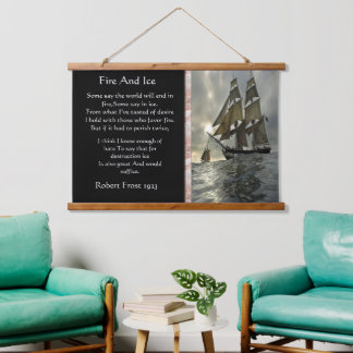 Ocean Sail Boat met grote golven Hangend Wandkleed