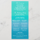 Ocean Sand Dollars Wedding Program Programma (Achterkant)