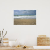 Ocean Sand Sky Faded achtergrond Poster (Keuken)