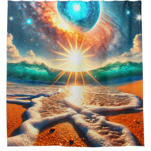 Ocean Scene Douchegordijn (Voorkant)