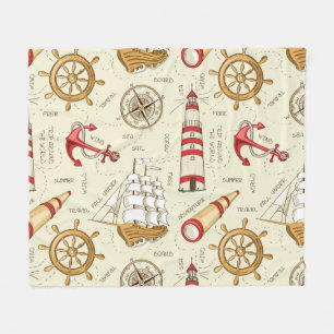 Ocean Scene Fleece Deken