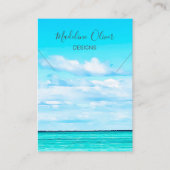 Ocean Scene Ketting Blue Display Visitekaartje (Voorkant)