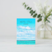 Ocean Scene Ketting Blue Display Visitekaartje (Staand voorkant)