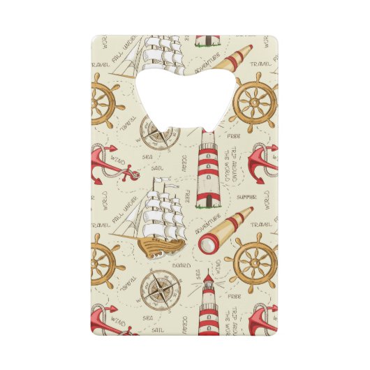 Ocean Scene Kredietkaart Flessenopener (Achterkant)