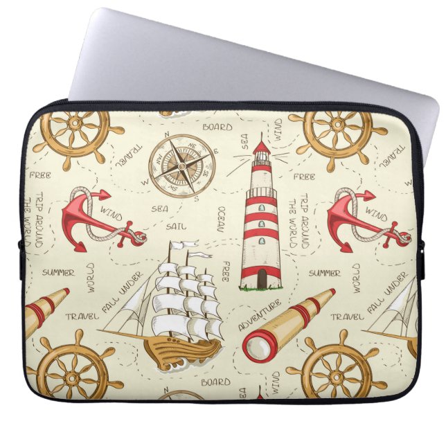 Ocean Scene Laptop Sleeve (Voorkant)