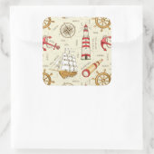 Ocean Scene Vierkante Sticker (Tas)