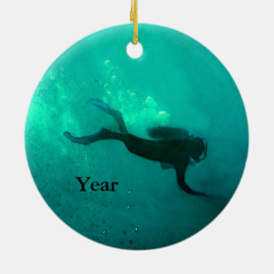 Ocean Scuba Diver Keramisch Ornament