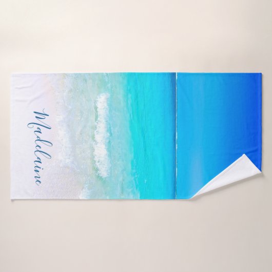 Ocean Sea Blue Beach (Serviette de bain)