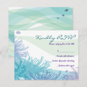 Ocean Sea Life Bat mitzvah Invitation Carte de rép (Devant / Derrière)