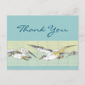 Ocean Seagull Tile Art Editable Bedankt Briefkaart (Voorkant)