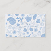 Ocean Seashell Light Blue Nautical Seashore Beach Visitekaartje (Voorkant)