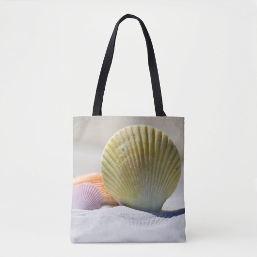 Ocean Seashell op Coastal Beach Design Draagtas (Voorkant)