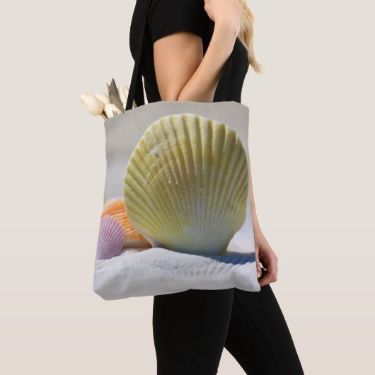 Ocean Seashell op Coastal Beach Design Draagtas (Dichtbij)
