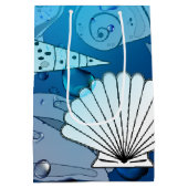 Ocean Seashells Beach Aqua Medium Cadeauzakje (Achterkant)