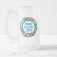 Ocean Serenity Frosted Glass-Mok: omarm de golf