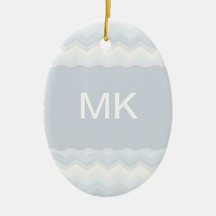 Ocean Shades Waterverf Chevron Keramisch Ornament
