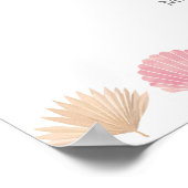 Ocean Shell Baby shower Welkomstbord Poster (Hoek)