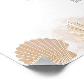 Ocean Shell Baby shower Welkomstbord Poster (Hoek)