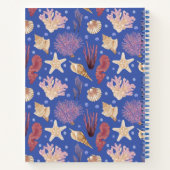 Ocean Shells Zee Urchins Beachcombers Monogramed Notitieboek (Achterkant)