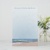 Ocean Shore Beach Personal Stationery Briefpapier (Staand voorkant)