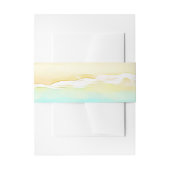  Ocean Shore Blauwgroen Water en Zand Bruiloft Uitnodigingen Wikkel (Voorkant Voorbeeld)