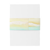 Ocean Shore Blauwgroen Water en Zand Bruiloft Uitnodigingen Wikkel (Achterkant Voorbeeld)