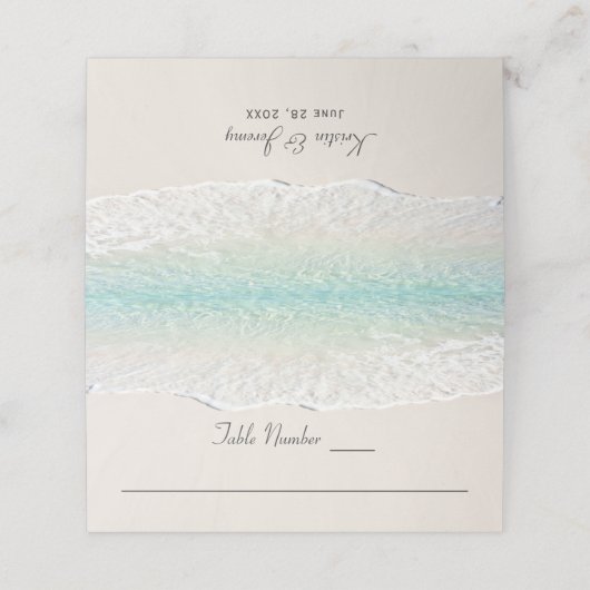 Ocean Shoreline Beach Reception (Buitenkant ongevouwen)