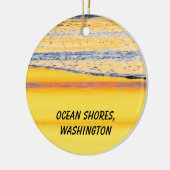 Ocean Shores, WA, Beach Sunset Photo Keramisch Ornament (Links)