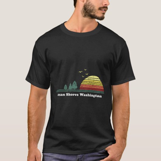  Ocean Shores Washington Sunset Souvenir PR T-shirt (Voorkant)
