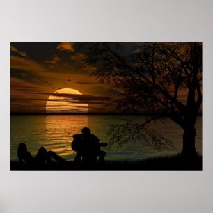 Ocean Silhouette poster