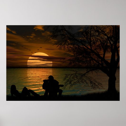 Ocean Silhouette poster (Voorkant)