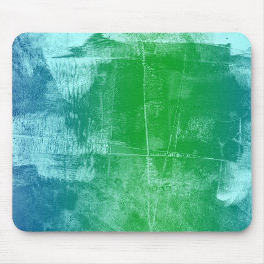 Ocean Sky Blue Green Abstract Muismat (Voorkant)