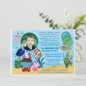 Océan sous la mer Invitation d'anniversaire (Debout devant)