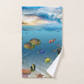 Océan sous-marin du poisson tropical (Serviette à main)