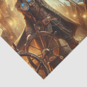 Ocean Space Pirate Steampunk  Victoriaans Tissuepapier (Detail)