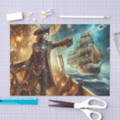 Ocean Space Pirate Steampunk  Victoriaans Tissuepapier (Craft)