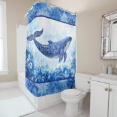 Ocean Spirit Blue Frost Douchegordijn (In situ)