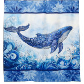 Ocean Spirit Blue Frost Douchegordijn (Voorkant)