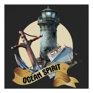 Ocean Spirit Nautical Adventure Perfect Poster