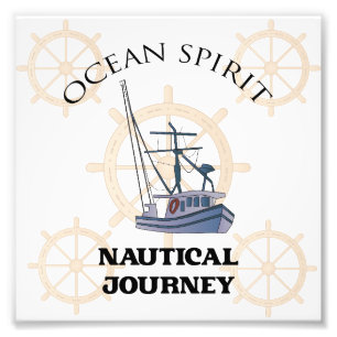 Ocean Spirit Nautical Journey Foto Afdruk