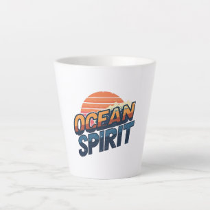 "Ocean Spirit" Retro Zomer Grafisch Latte Mok