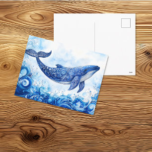 Ocean Spirit Tribale Walvis Briefkaart