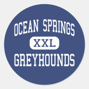 Ocean Springs - Greyhounds - High-Ocean Springs Ronde Sticker