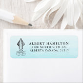 Ocean Squid | Gepersonaliseerd retouradres Etiket (Insitu)