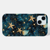 Ocean Starfish Motif iPhone 15 Coque (Verso (horizontal))