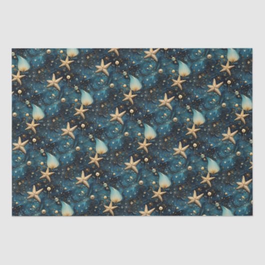 Ocean Starfish Patroon Weefselpapier Tissuepapier (Voorkant)