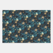 Ocean Starfish Patroon Wrapping Paper Set van 3 (Voorkant)